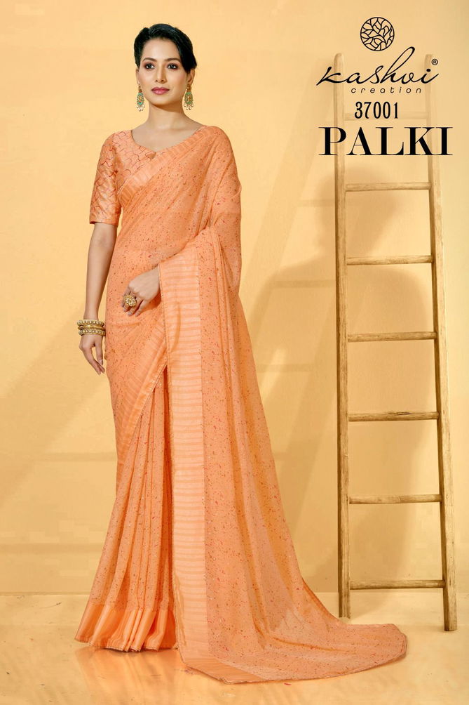 Palki By Kashvi 37001-37005 Georgette Sarees Catalog